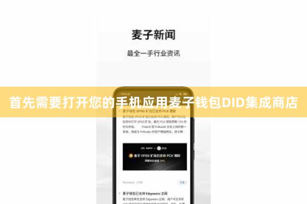 首先需要打开您的手机应用麦子钱包DID集成商店