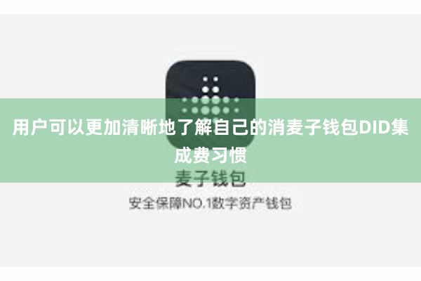 用户可以更加清晰地了解自己的消麦子钱包DID集成费习惯