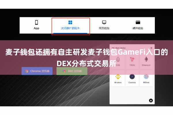 麦子钱包还拥有自主研发麦子钱包GameFi入口的DEX分布式交易所
